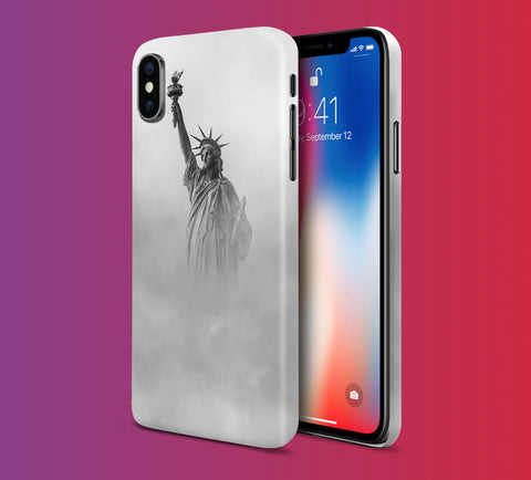 Foggy Lady Liberty Phone Case for iPhone, Samsung, and Google